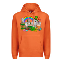 Carrot St. Patrick's Hippopotamus coffee cups Premium Hoodie - CowGirlArtShop