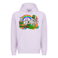 Lilac St. Patrick's Hippopotamus coffee cups Premium Hoodie - CowGirlArtShop
