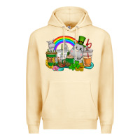 Pina Colada St. Patrick's Hippopotamus coffee cups Premium Hoodie - CowGirlArtShop