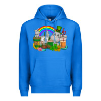 True Royal St. Patrick's Hippopotamus coffee cups Premium Hoodie - CowGirlArtShop