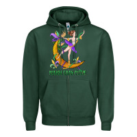 Sports Green mardi gras cutie Zipper Hoodie - CowGirlArtShop