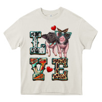 Cream love baby pigs Heavy Core Tee - Artiststas
