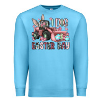 Ocean Blue I dig Easter Day Premium Sweatshirt - OliviaCreatesArt