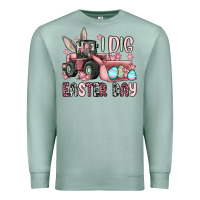 Seafoam I dig Easter Day Premium Sweatshirt - OliviaCreatesArt