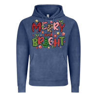 Vintage Denim merry and bright Vintage Hoodie - MaliasSmallBusiness