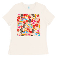 Bone back to school seamless pattern 1 (3600x3600) Ladies Tee - AdoDesignShop
