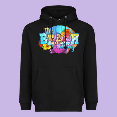 The Beach Is Calling Heavyweight Hoodie Designed By Fadigitalartstudio