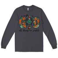 Smoke with god all things are possible gemstone cross Long Sleeve Tee - Jasminsmagicworld