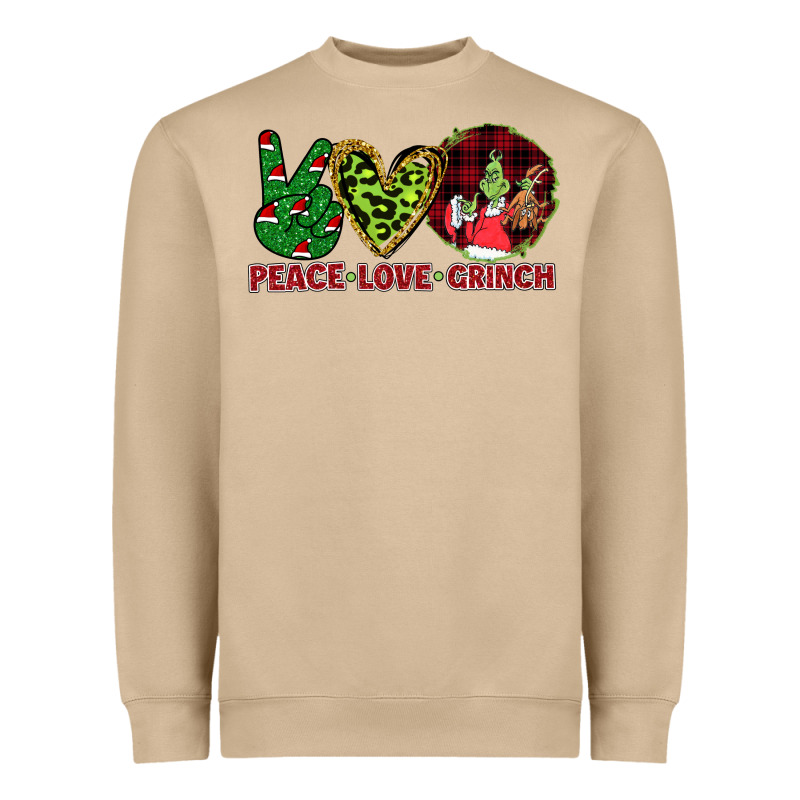 Peace Love Grinch Heavyweight Sweatshirt by Bettercallsaul | Teevron