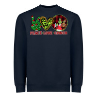 Navy Peace Love Grinch Heavyweight Sweatshirt - Bettercallsaul