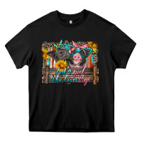 Black just a girl who loves pigs Heavy Core Tee - Artiststas