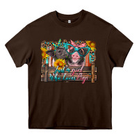 Chocolate Brown just a girl who loves pigs Heavy Core Tee - Artiststas