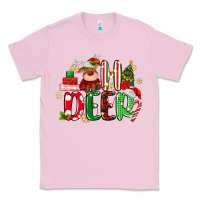 Bubblegum Pink oh deer reindeer Classic Tee - MaliasSmallBusiness