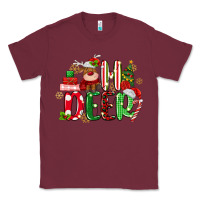 Burgundy oh deer reindeer Classic Tee - MaliasSmallBusiness