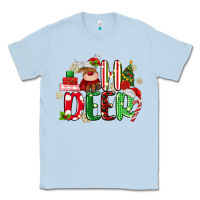 Dusty Blue oh deer reindeer Classic Tee - MaliasSmallBusiness