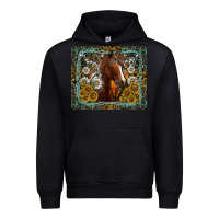 Black Western Horse Mouse Pad Urban Hoodie - CowhideDigitalArt