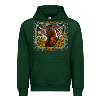 Forest Green Western Horse Mouse Pad Urban Hoodie - CowhideDigitalArt
