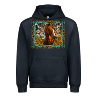 Navy Western Horse Mouse Pad Urban Hoodie - CowhideDigitalArt