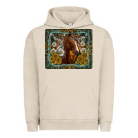 Pigment French Oak Western Horse Mouse Pad Urban Hoodie - CowhideDigitalArt
