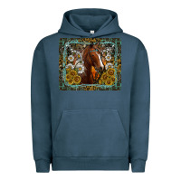 Pigment Midnight Navy Western Horse Mouse Pad Urban Hoodie - CowhideDigitalArt