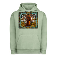 Pigment Oil Green Western Horse Mouse Pad Urban Hoodie - CowhideDigitalArt