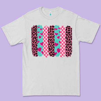 Valentine's Day Brushstrokes Premium Tee Designed By Barkaloodesign