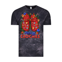 Cloud Black Merry crocmas Vintage Tee - NancyCooperArtShop