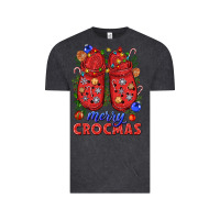 Vintage Black Merry crocmas Vintage Tee - NancyCooperArtShop