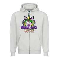 Mardi Gras Cutie Unicorn Zipper Hoodie | Teevron