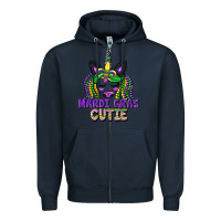 Navy mardi gras cutie unicorn Zipper Hoodie - CowGirlArtShop