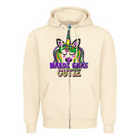 Sandshell mardi gras cutie unicorn Zipper Hoodie - CowGirlArtShop