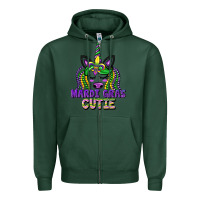 Sports Green mardi gras cutie unicorn Zipper Hoodie - CowGirlArtShop