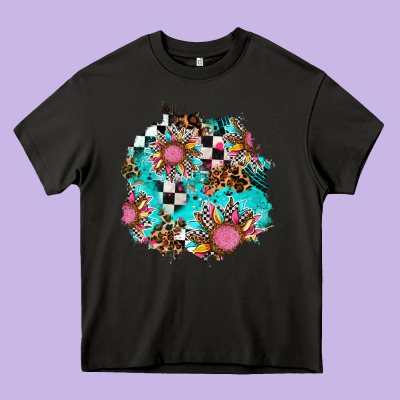 Race Sunflower Patches Heavy Core Tee Designed By Adodesignshop