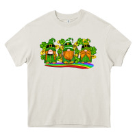 Cream st patricks day gnomes shamrock gold rainbow Heavy Core Tee - Artiststas