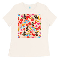 Bone back to school seamless pattern 3 (3600x3600) Ladies Tee - AdoDesignShop