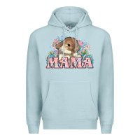 Blue Mist Easter Bunny Mama  mother's day Premium Hoodie - HowdyJamesFarm