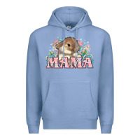 Colony Blue Easter Bunny Mama  mother's day Premium Hoodie - HowdyJamesFarm