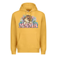Mustard Easter Bunny Mama  mother's day Premium Hoodie - HowdyJamesFarm