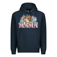 Navy Easter Bunny Mama  mother's day Premium Hoodie - HowdyJamesFarm