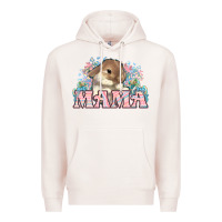 Pale Pink Easter Bunny Mama  mother's day Premium Hoodie - HowdyJamesFarm