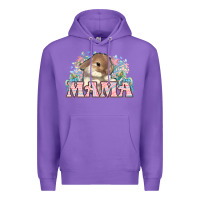 Purple Easter Bunny Mama  mother's day Premium Hoodie - HowdyJamesFarm