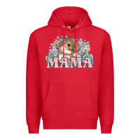 Red Easter Bunny Mama  mother's day Premium Hoodie - HowdyJamesFarm