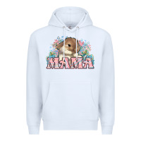 White Easter Bunny Mama  mother's day Premium Hoodie - HowdyJamesFarm
