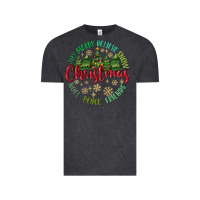Vintage Black Christmas Vibes Vintage Tee - MaliasSmallBusiness