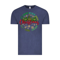 Vintage Denim Christmas Vibes Vintage Tee - MaliasSmallBusiness
