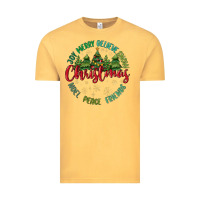 Vintage Mustard Christmas Vibes Vintage Tee - MaliasSmallBusiness