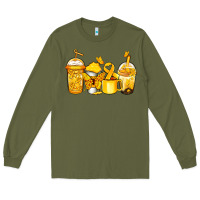 Army Green childhood cancer coffee Long Sleeve Tee - Jasminsmagicworld