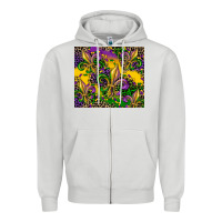 Dove Grey mardi gras fleur de lis Zipper Hoodie - CowGirlArtShop