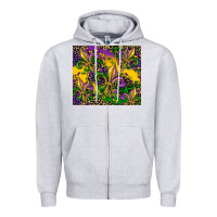 Heather Grey mardi gras fleur de lis Zipper Hoodie - CowGirlArtShop