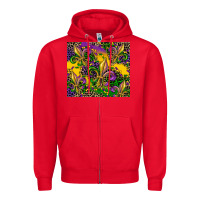 Red mardi gras fleur de lis Zipper Hoodie - CowGirlArtShop